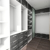 Big closet in home interior